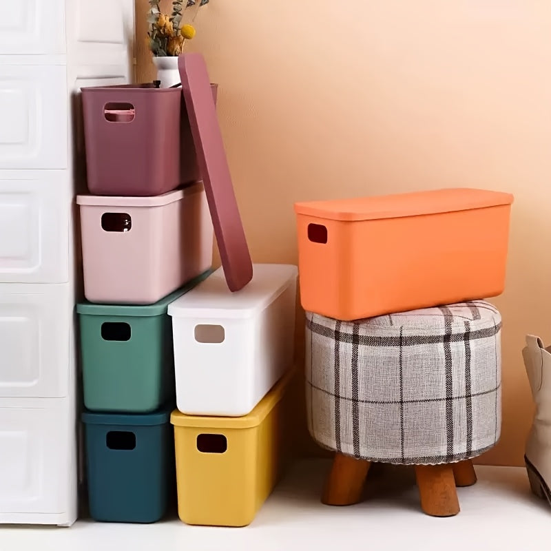 Plastic Storage Bins for The Kitchen, Snacks, Household Items, Books, Desktop Organization, Cosmetics, Miscellaneous Items, And Dormitory Boxes