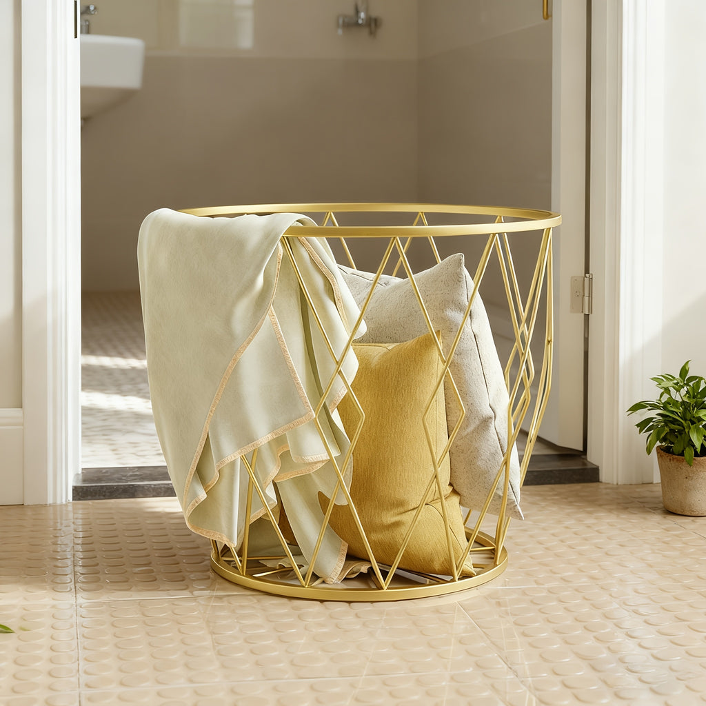 Metal Multi-Purpose Storage Basket | Laundry Hamper for Clothes