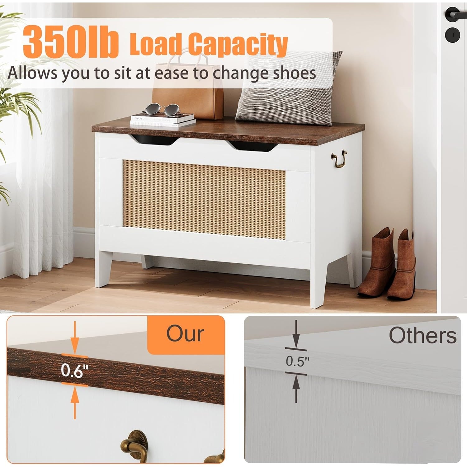 Extra Large 350 lb Capacity Heavy-Duty Metal Storage Chest with Safety Hinge Lid - White