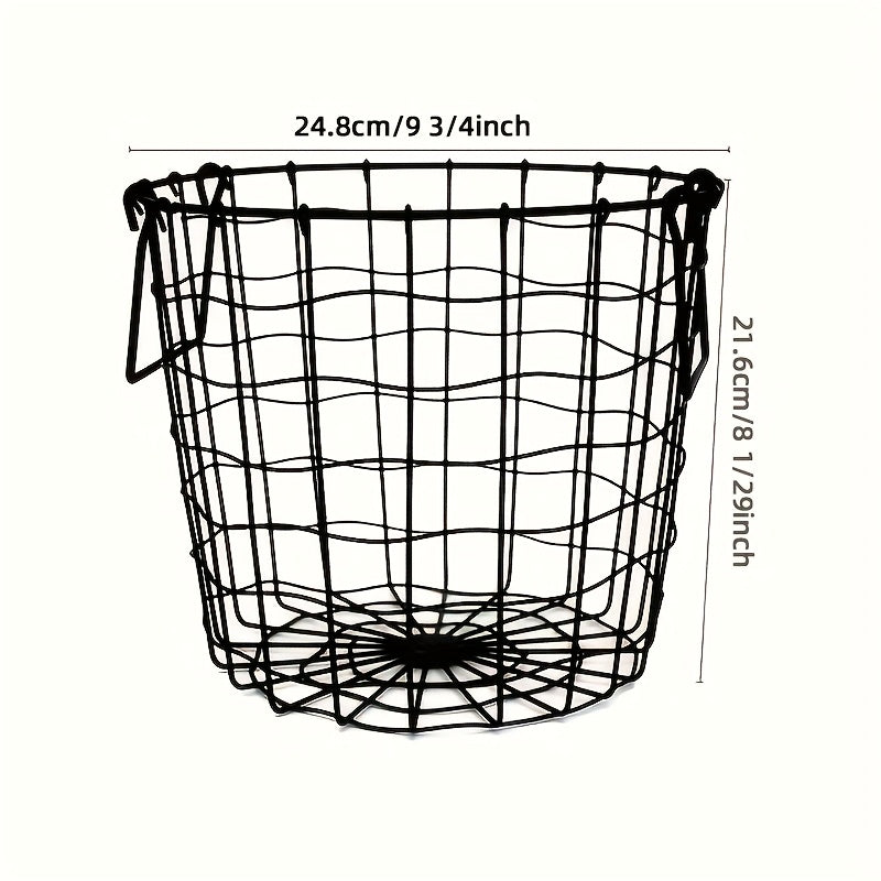 Storage Basket\u002FBlack Metal Wire\u002FMesh Laundry Basket