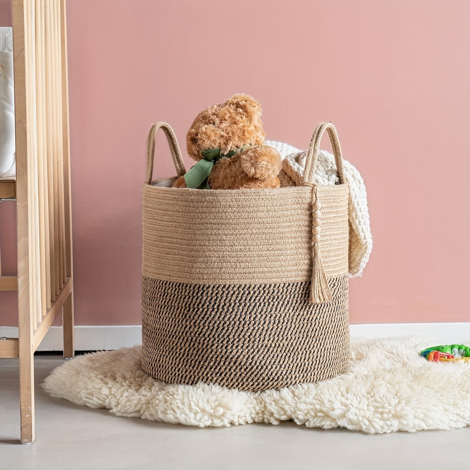 Dirty Clothes Inner Bag, Storage Bag | Woven Storage Basket | Rope Basket, Straw Weaving | Dirty Clothes Basket | Home, Living Room, Bedroom
