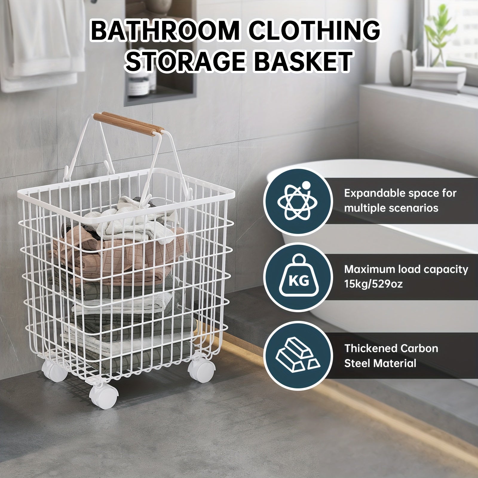 Large Small Laundry Basket Large Small Bathroom Laundry Basket 1pc