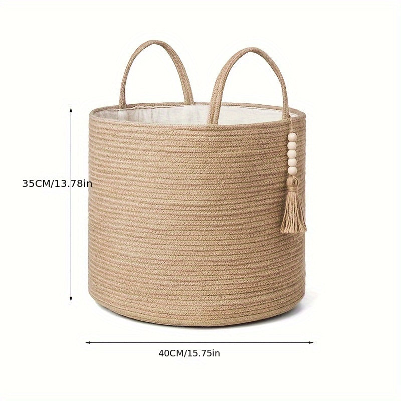 Dirty Clothes Inner Bag, Storage Bag | Woven Storage Basket | Rope Basket, Straw Weaving | Dirty Clothes Basket | Home, Living Room, Bedroom