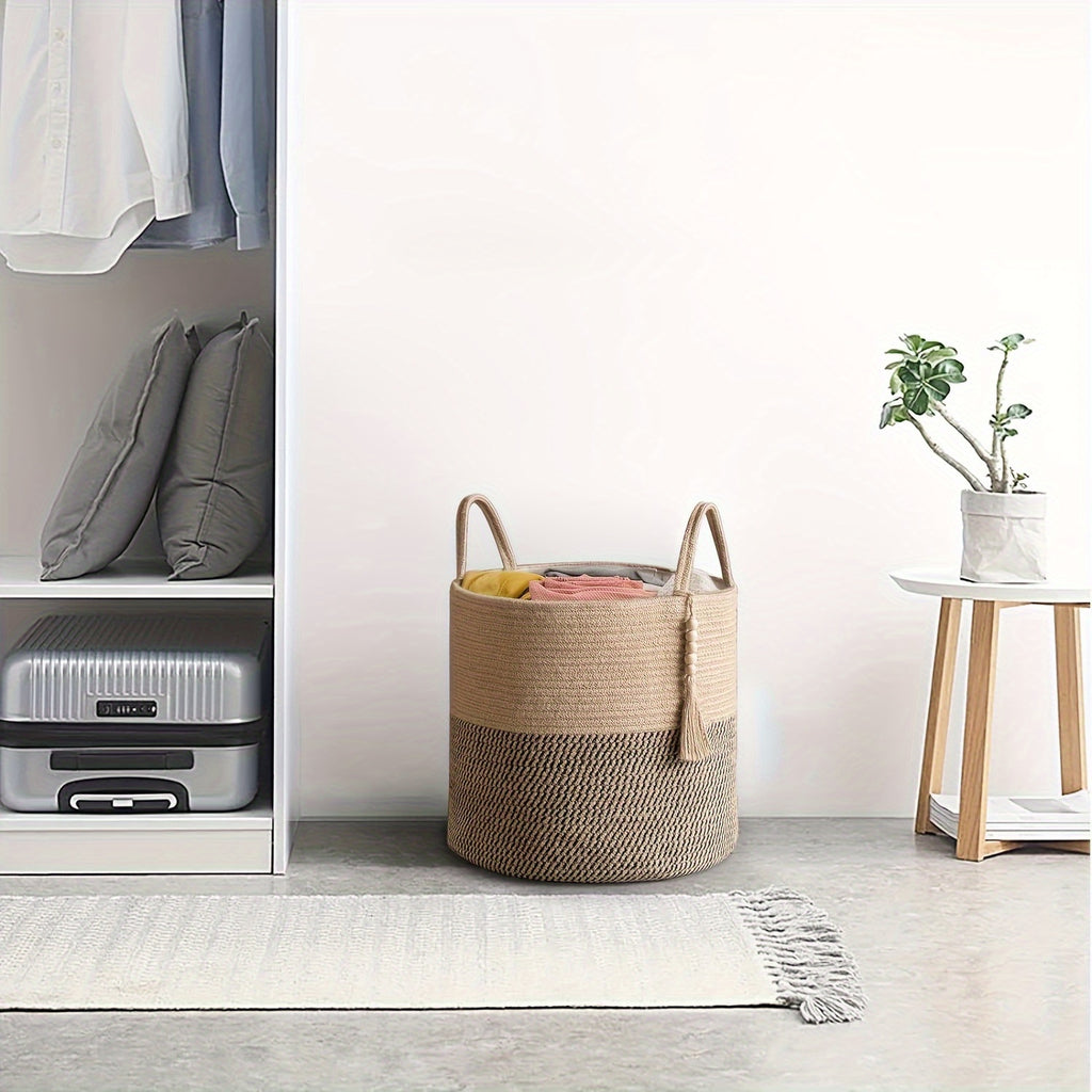 Dirty Clothes Inner Bag, Storage Bag | Woven Storage Basket | Rope Basket, Straw Weaving | Dirty Clothes Basket | Home, Living Room, Bedroom