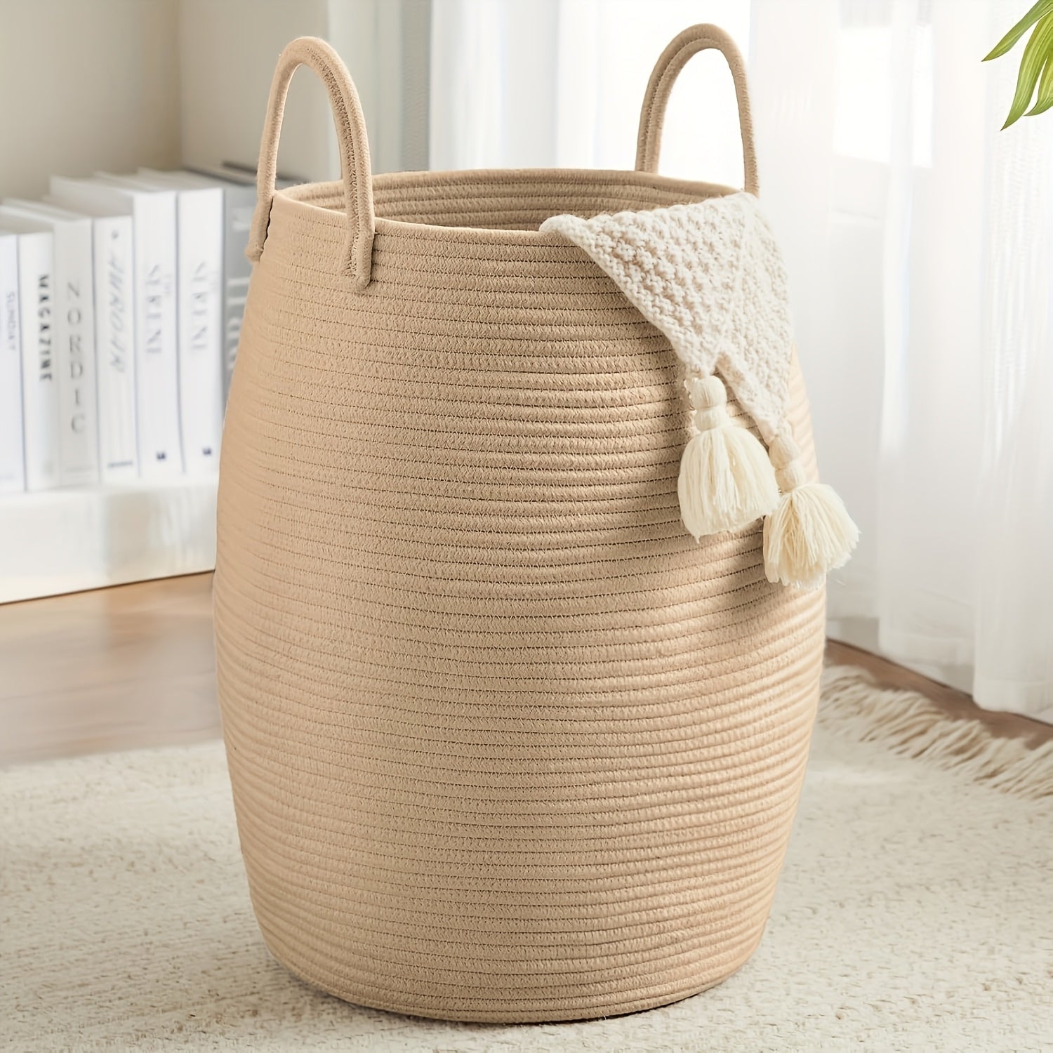 1pc Foldable Boho Laundry Basket - 22\