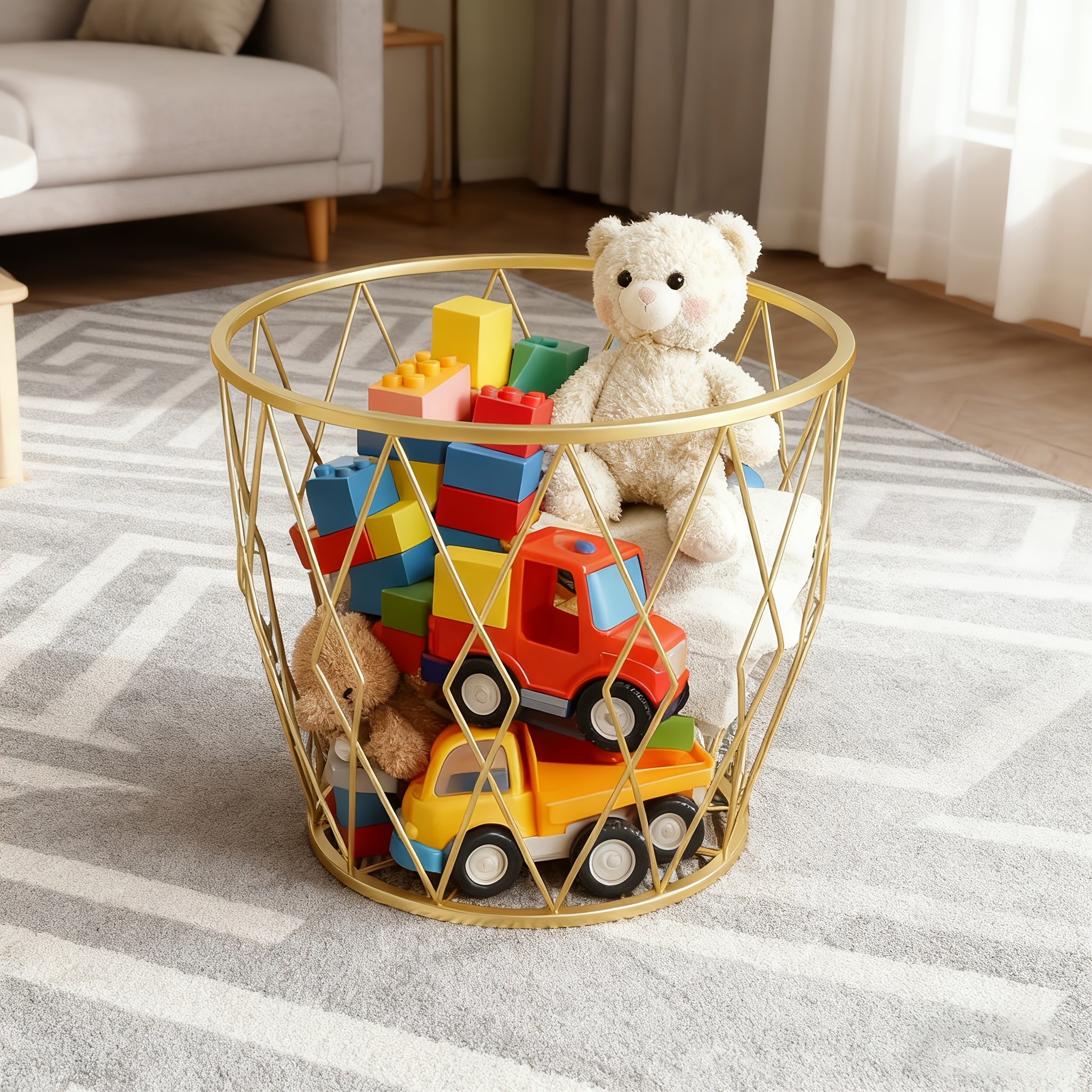 Metal Multi-Purpose Storage Basket | Laundry Hamper for Clothes