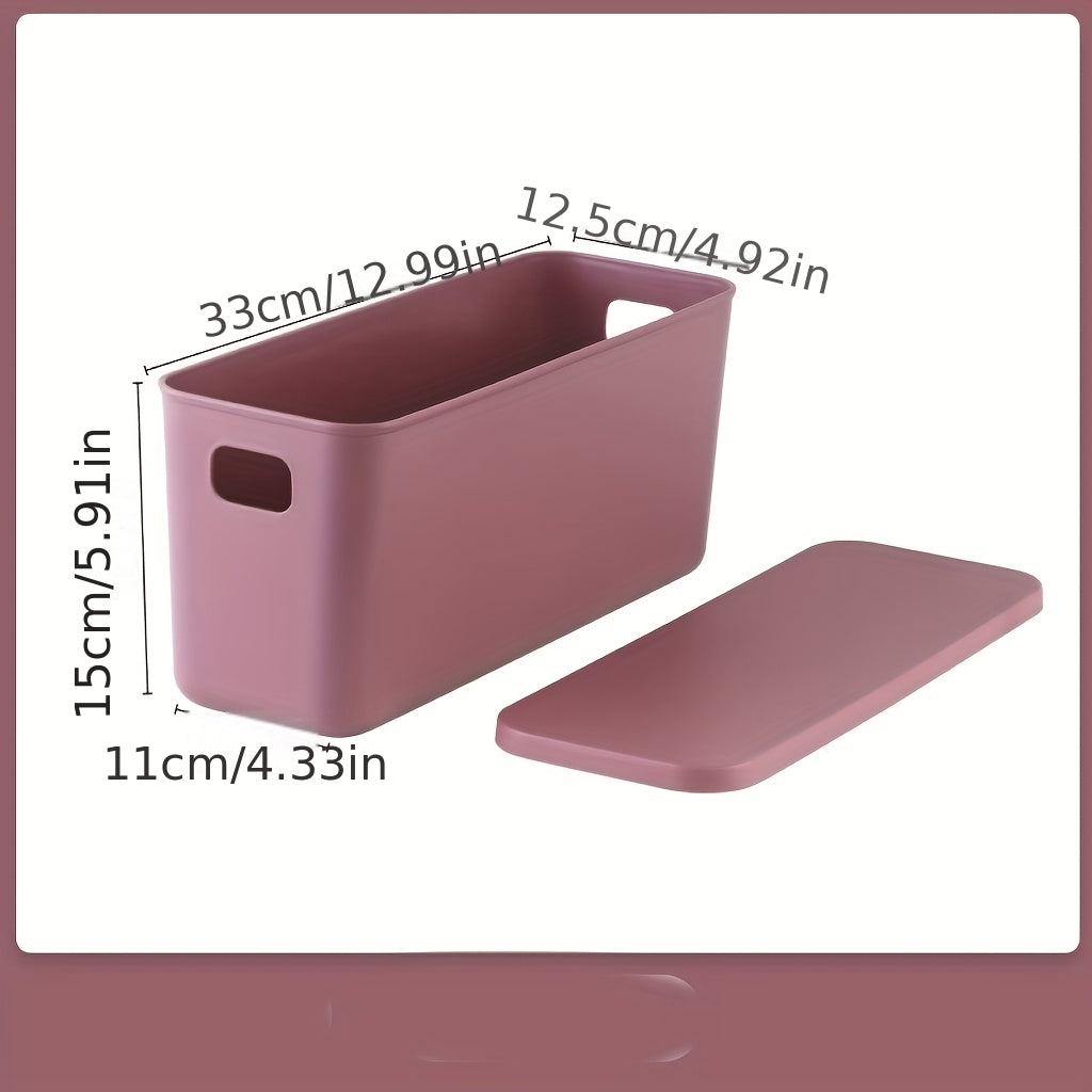Plastic Storage Bins for The Kitchen, Snacks, Household Items, Books, Desktop Organization, Cosmetics, Miscellaneous Items, And Dormitory Boxes