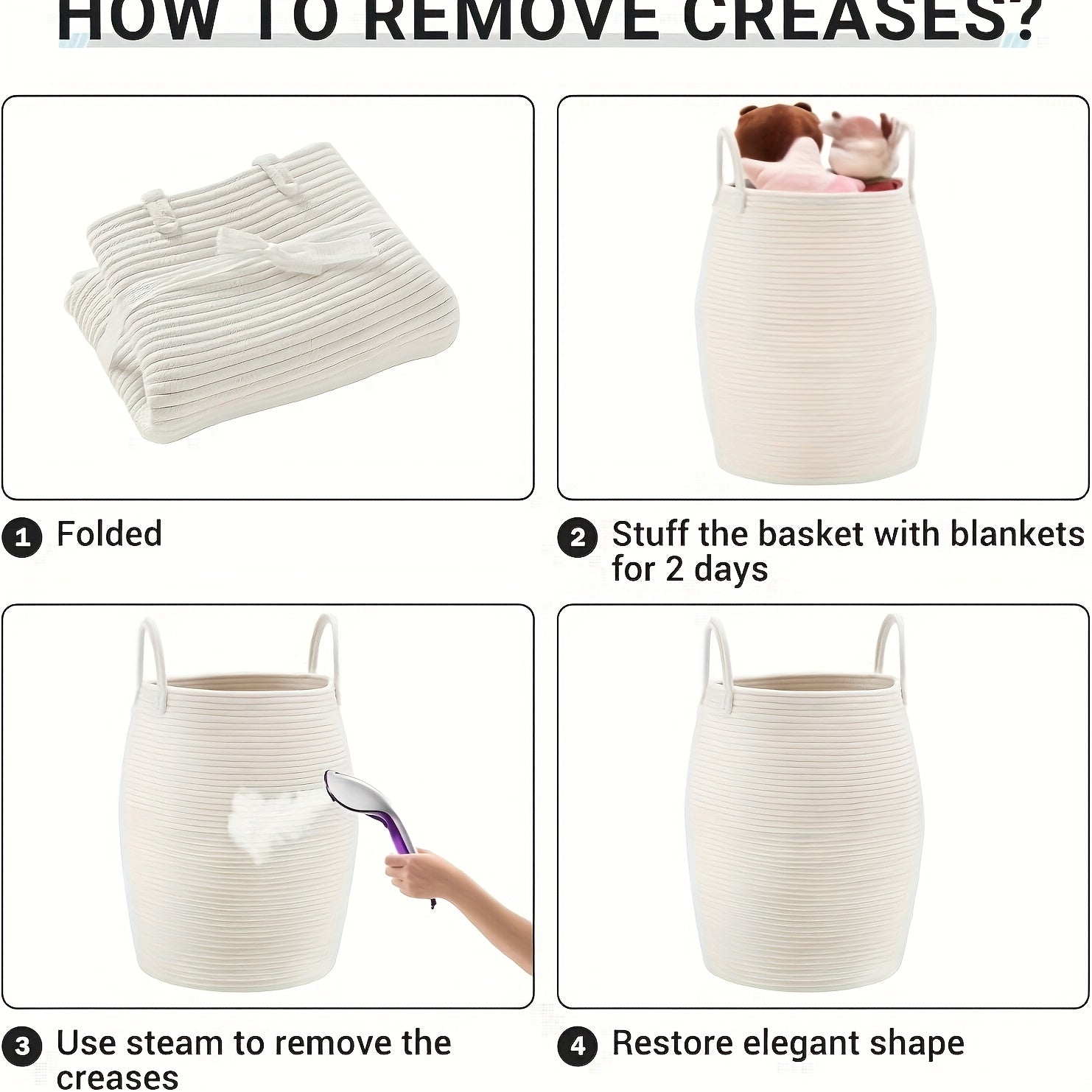 1pc Foldable Boho Laundry Basket - 22\