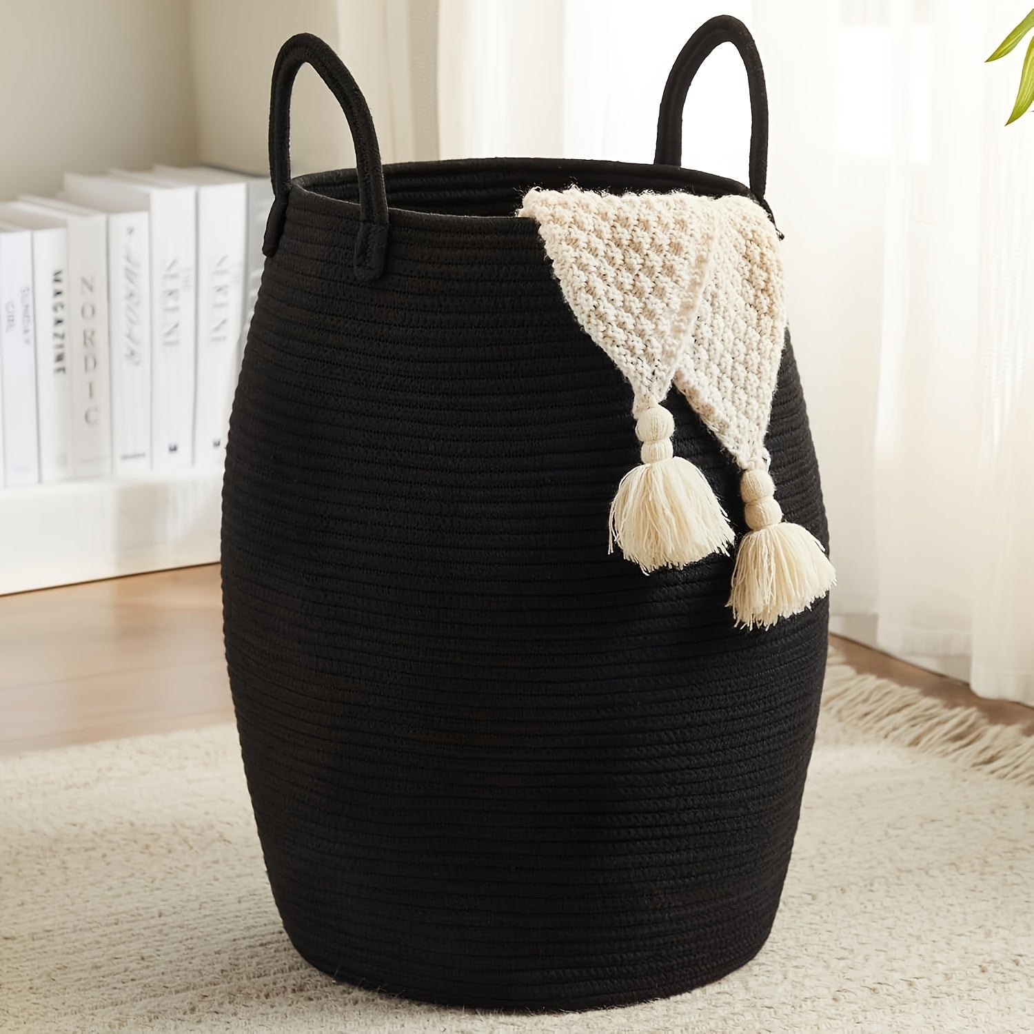 1pc Foldable Boho Laundry Basket - 22\