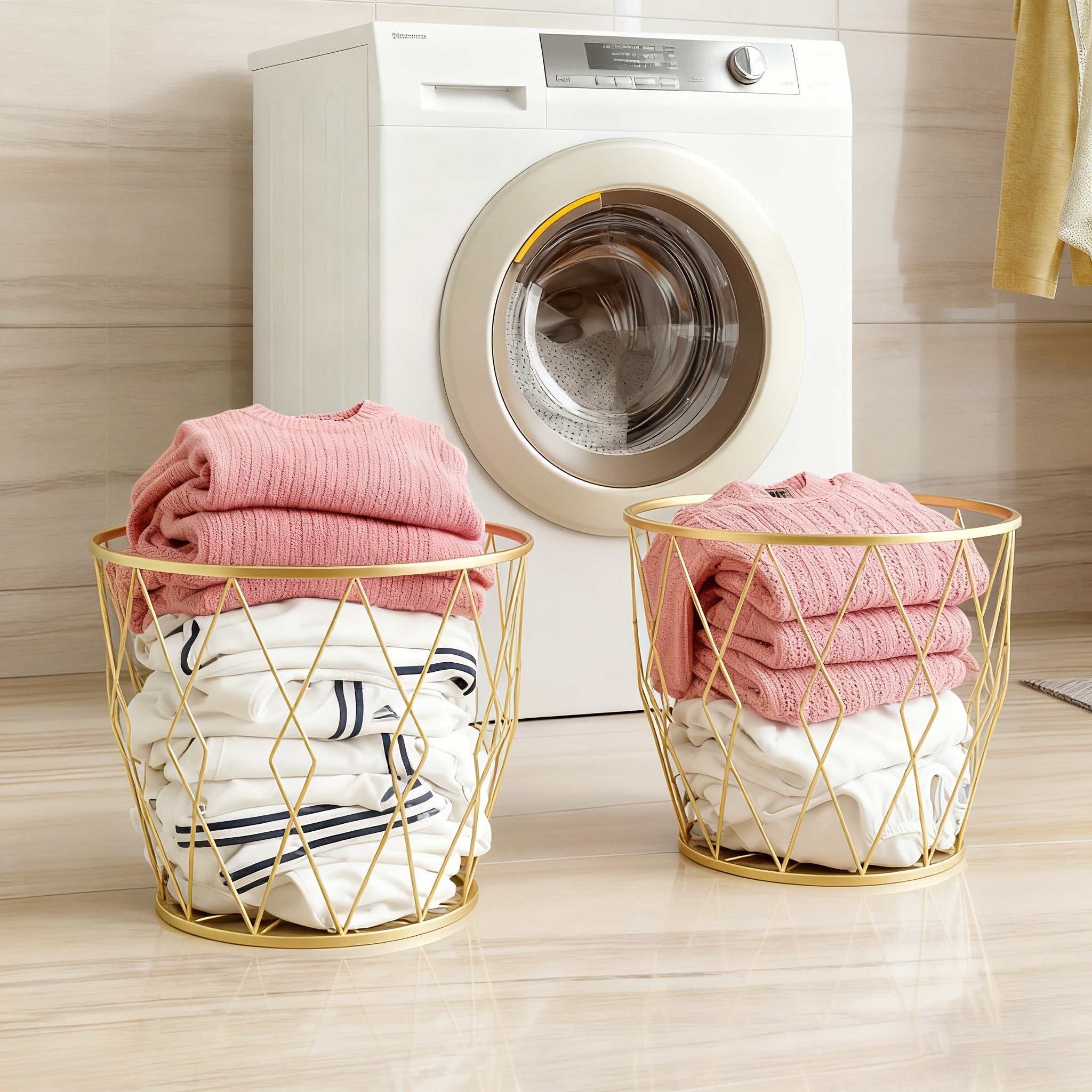 Metal Multi-Purpose Storage Basket | Laundry Hamper for Clothes