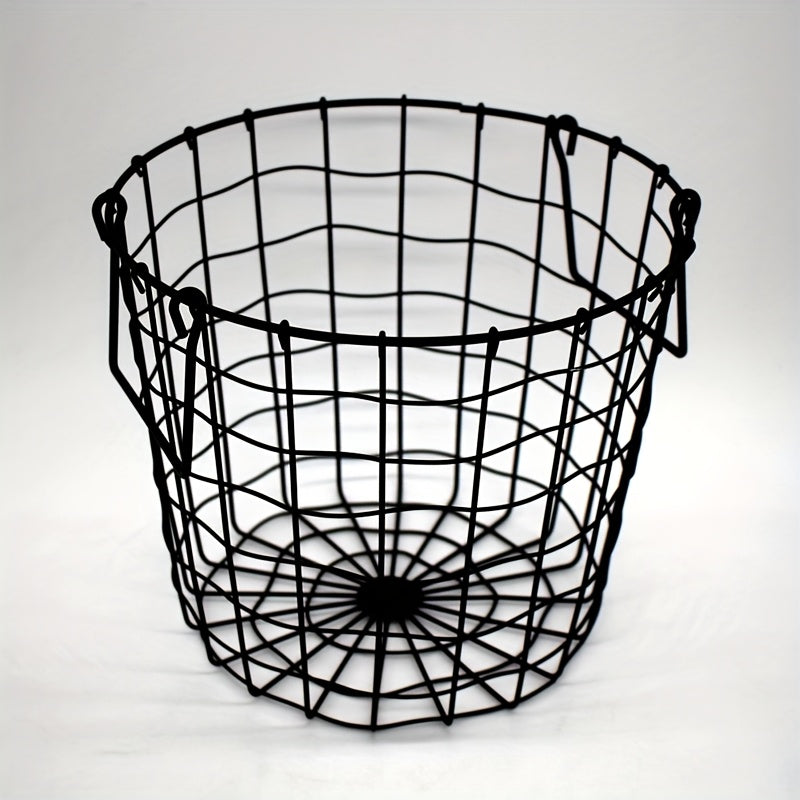 Storage Basket\u002FBlack Metal Wire\u002FMesh Laundry Basket