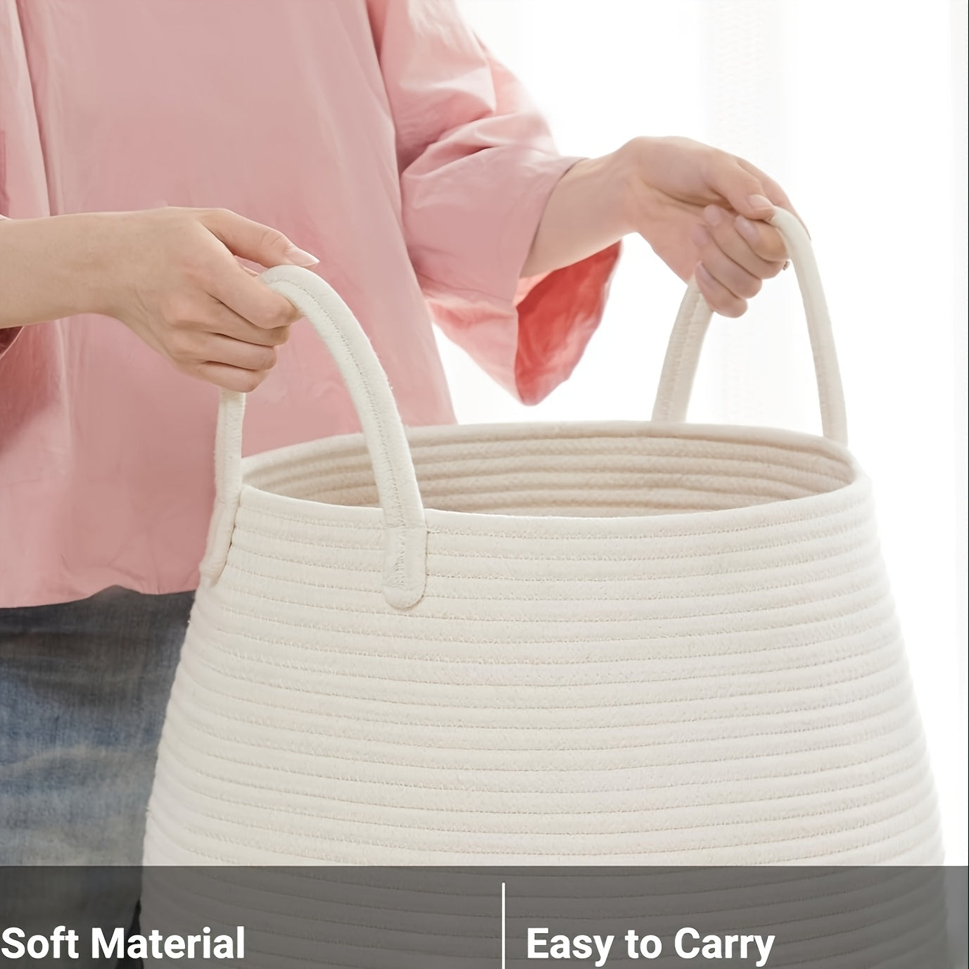1pc Foldable Boho Laundry Basket - 22\