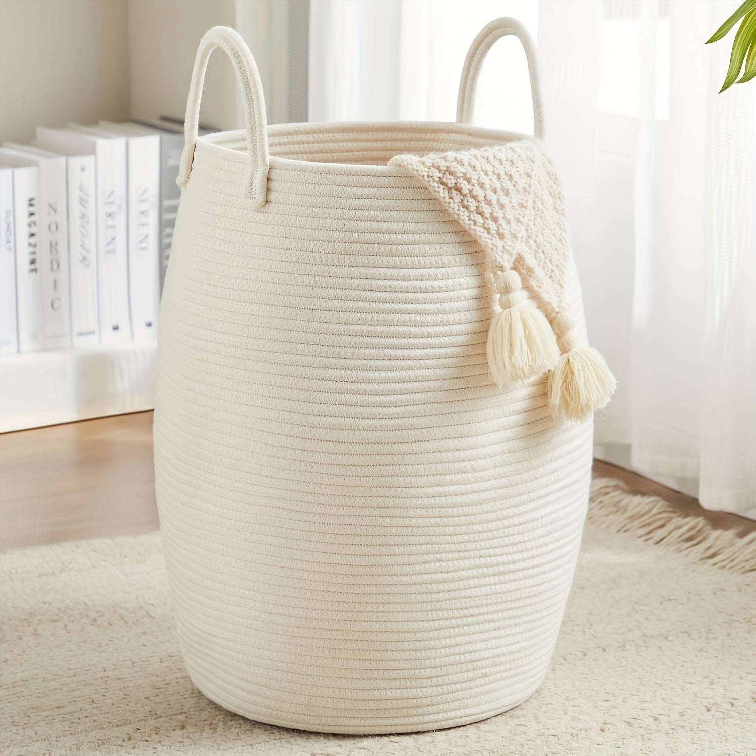1pc Foldable Boho Laundry Basket - 22\