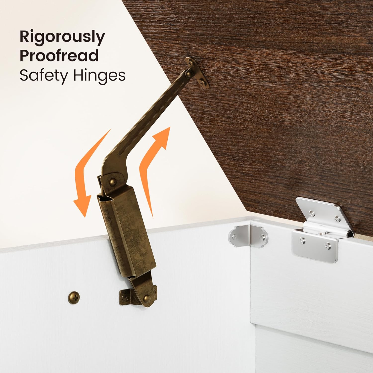 Extra Large 350 lb Capacity Heavy-Duty Metal Storage Chest with Safety Hinge Lid - White